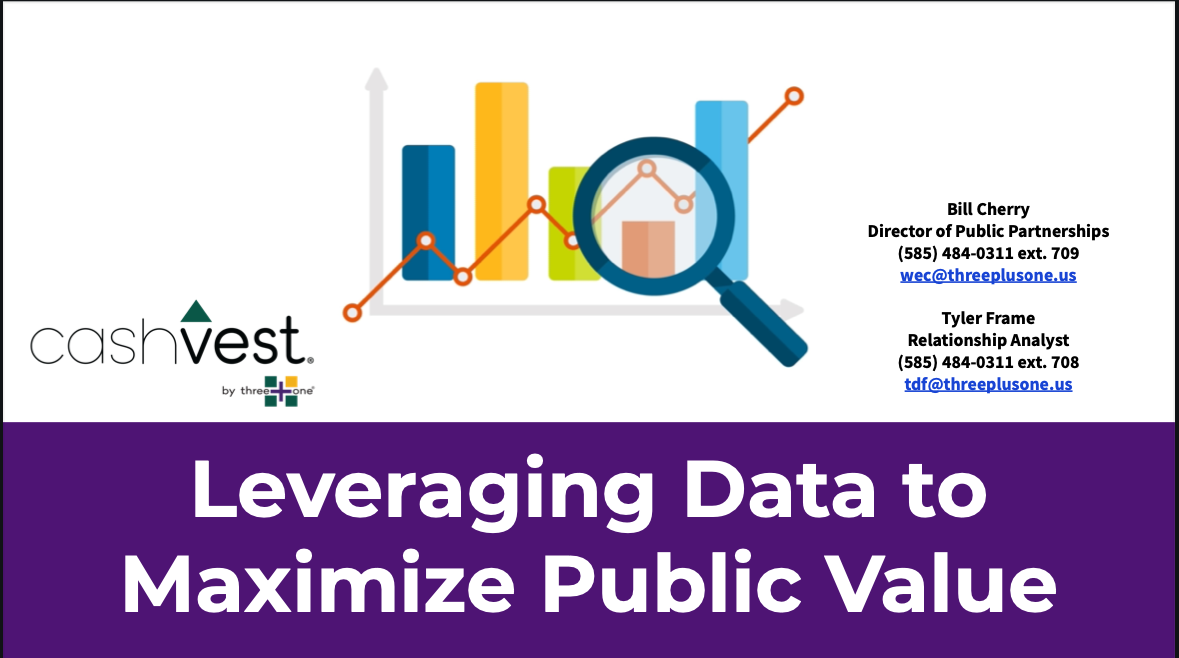 Leveraging Data to Maximize Public Value three+one cashvest