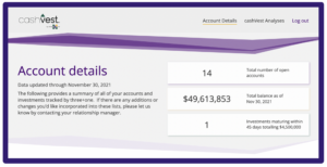 cashVest Account Details