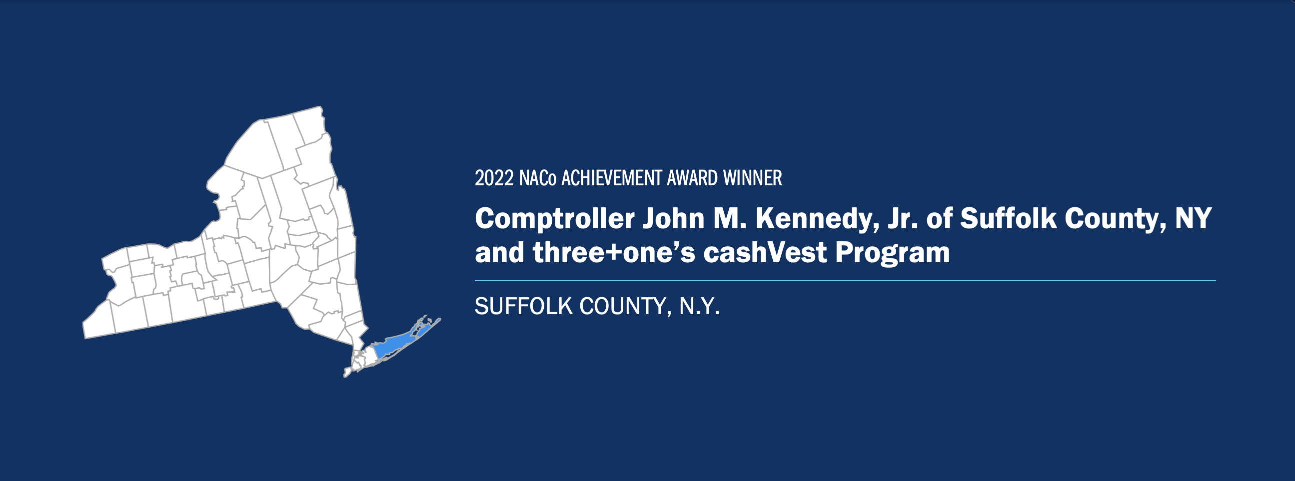 NACo Achievement Awards Comptroller John Kennedy, Jr of Suffolk County NY