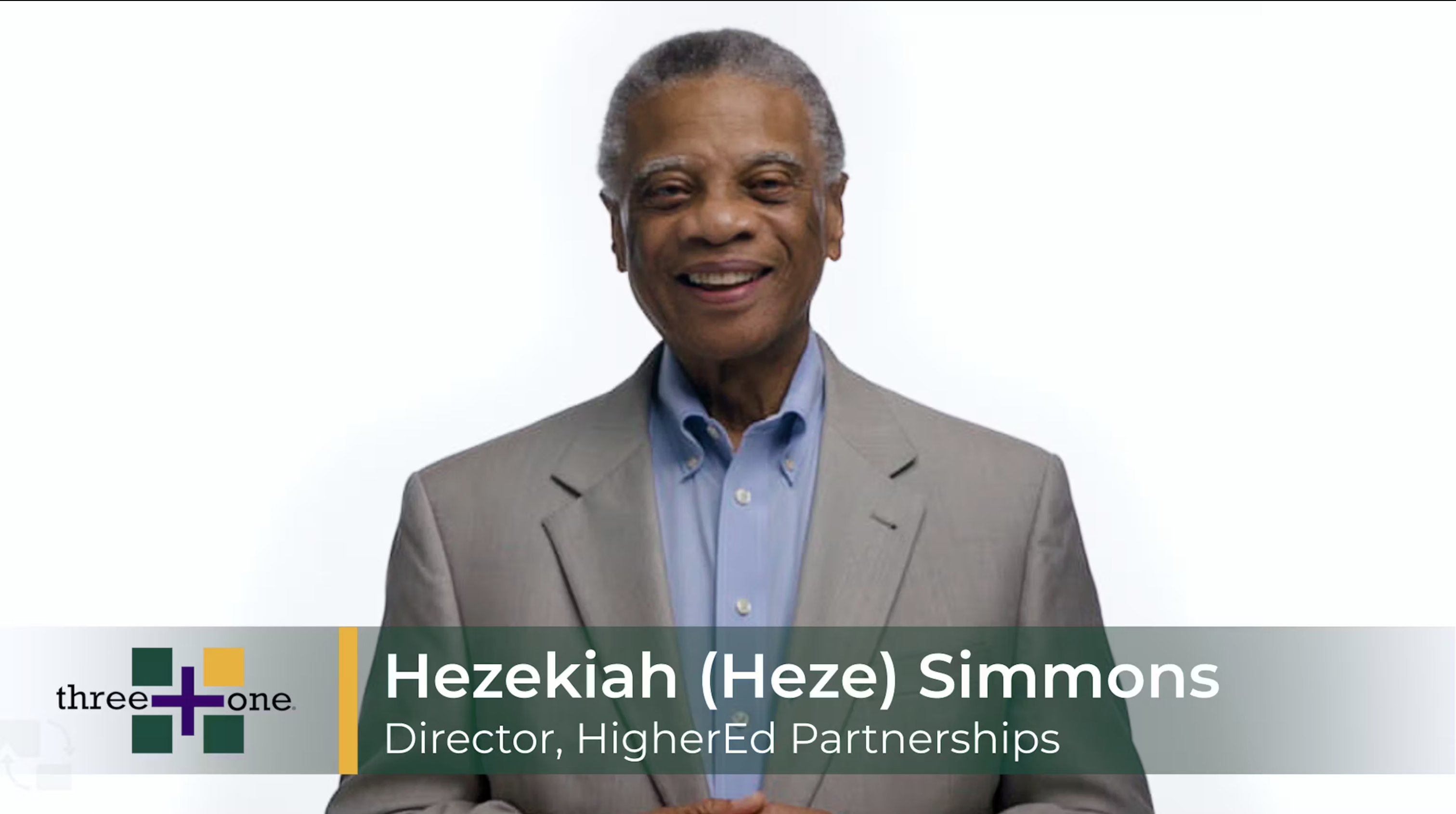 three+one higherEd Partnerships, Heze Simmons, Director